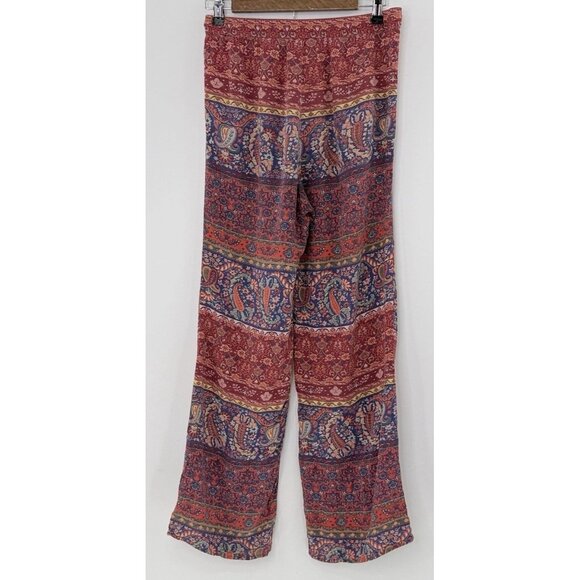 American Eagle AE Mixed Print Pull On Pants XS‎ Boho Festival Hippie Peasant - Picture 2 of 12